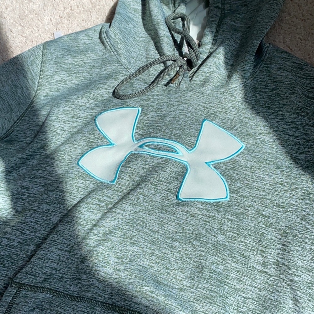 UnderArmour gray and blue hoodie.